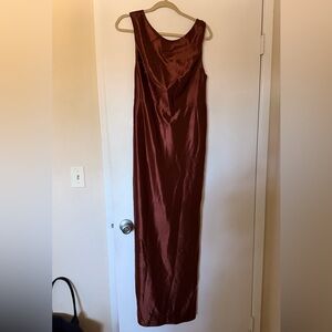 Elegant Brown Sleeveless Dress